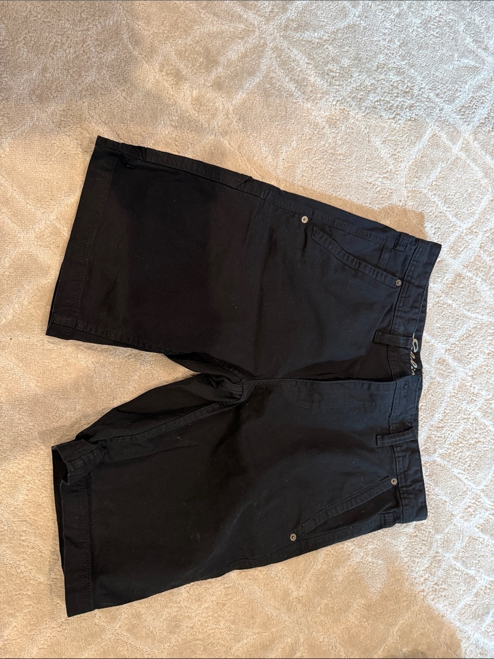 Eddie Bauer Black Men's Casual Shorts with Script Waistband